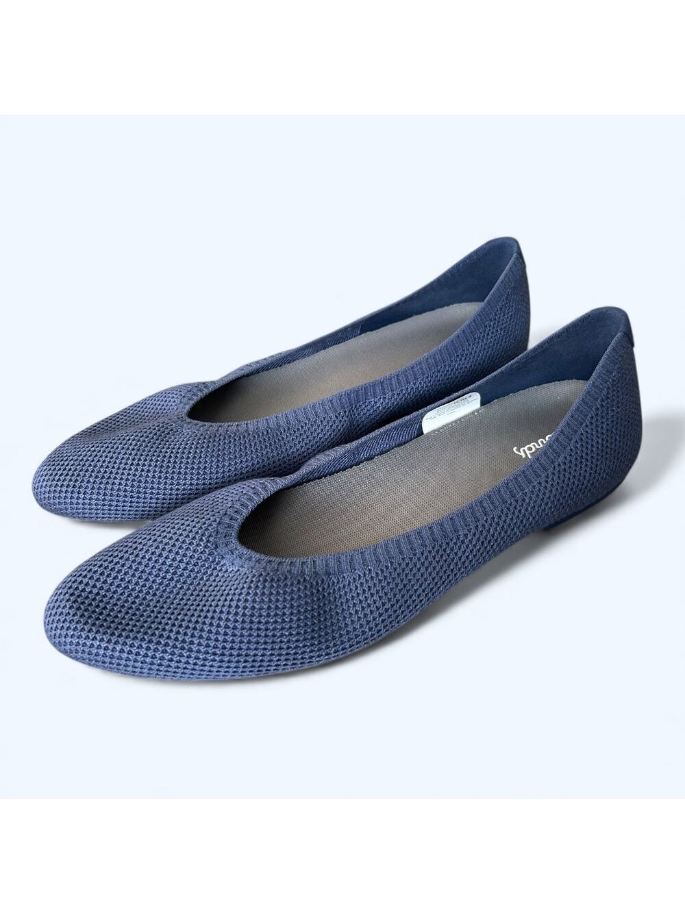 Allbirds Tree Breezers Knit Flats Navy Blue Women’s Sz 10.5 Washable Comfortable